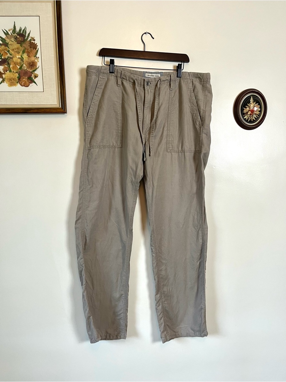 Calvin Klein Linen Cotton Blend Pants